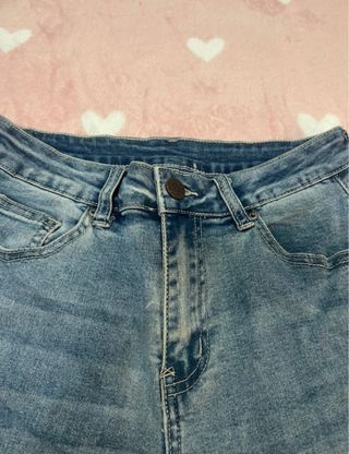 Pantalón jeans denim vaquero roto azul Shein 36 S