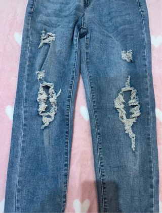 Pantalón jeans denim vaquero roto azul Shein 36 S