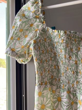 Vestido Zara floral verde