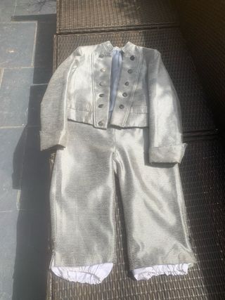 Traje Fallero Niño Gris Plata 8-10 Años