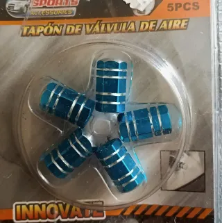 Tapones Válvulas Ruedas Azul 5 Unidades