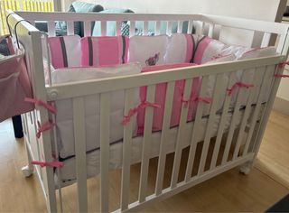 Cuna colecho 120x60 estrellas + colchón cunitas