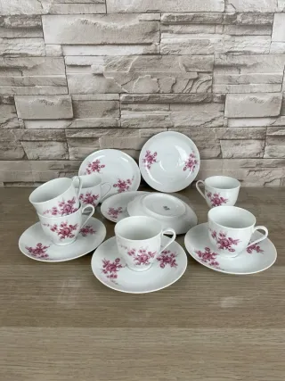 Servizio Caffè Limoges Porcellana Francese Vintage