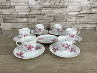 Servizio Caffè Limoges Porcellana Francese Vintage