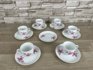 Servizio Caffè Limoges Porcellana Francese Vintage