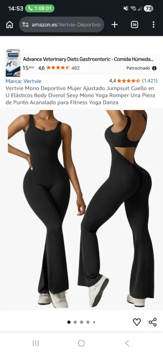 Mono Deportivo Mujer Vertvie Talla XS