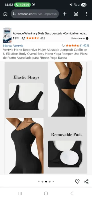 Mono Deportivo Mujer Vertvie Talla XS