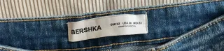 Pantalón vaquero niña campana azul