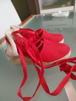 Alpargatas rojas mujer