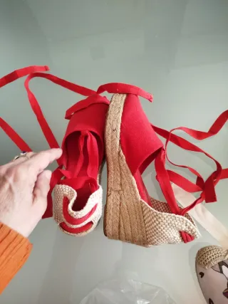 Alpargatas rojas mujer