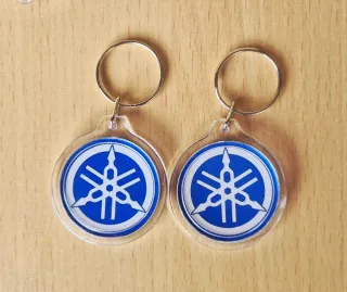 Pack 2 llavero Yamaha pvc logo moto azul
