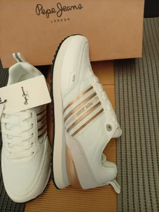 Zapatillas Pepe Jeans Talla 40 Blancas Nuevas
