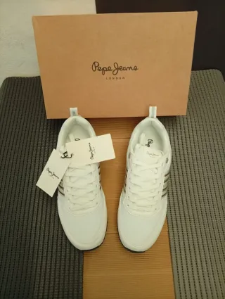 Zapatillas Pepe Jeans Talla 40 Blancas Nuevas