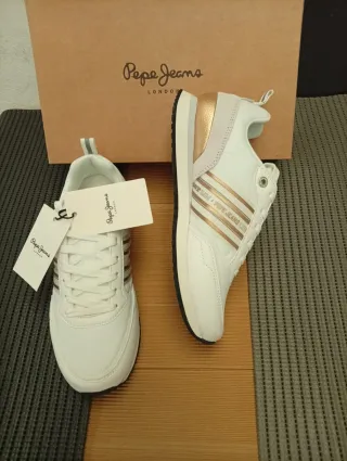 Zapatillas Pepe Jeans Talla 40 Blancas Nuevas