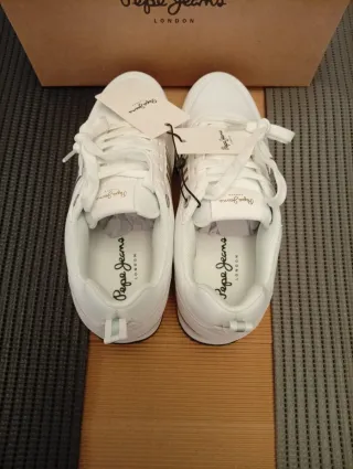 Zapatillas Pepe Jeans Talla 40 Blancas Nuevas