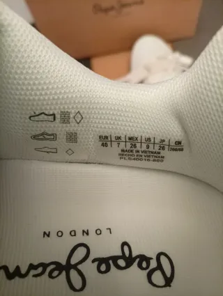 Zapatillas Pepe Jeans Talla 40 Blancas Nuevas