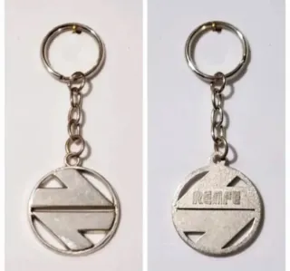 Llavero RENFE modelo clásico vintage logo y letras