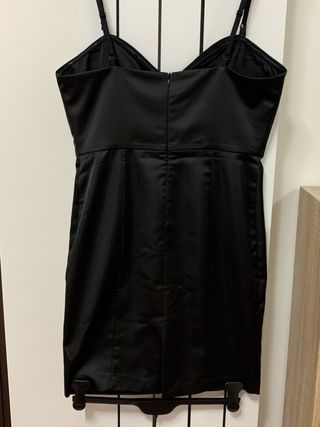 Vestito corto nero con zip