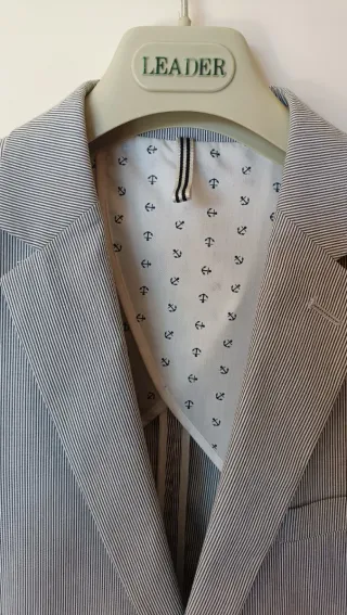 Giacca Cielo uomo righe blu/bianco taglia M