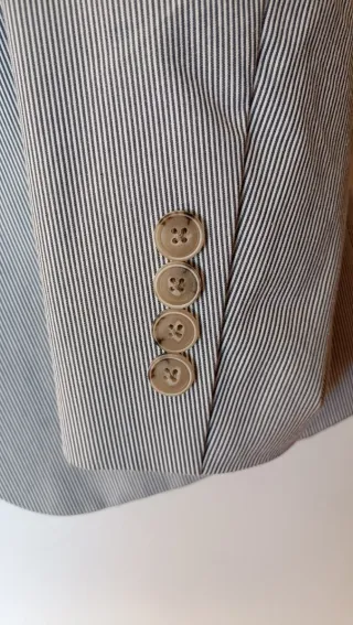 Giacca Cielo uomo righe blu/bianco taglia M