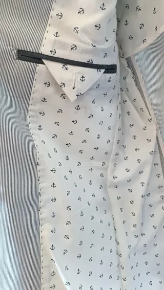 Giacca Cielo uomo righe blu/bianco taglia M