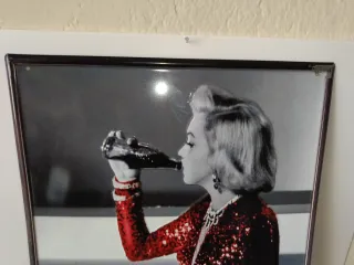 Insegna Coca Cola Marilyn Mi ha Baciata Metallo