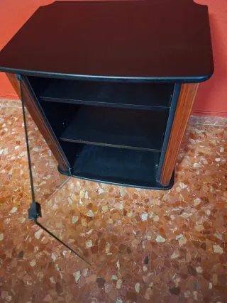 Mueble TV cristal y madera