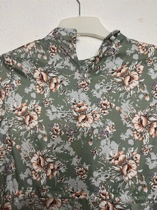 Vestido largo floral verde