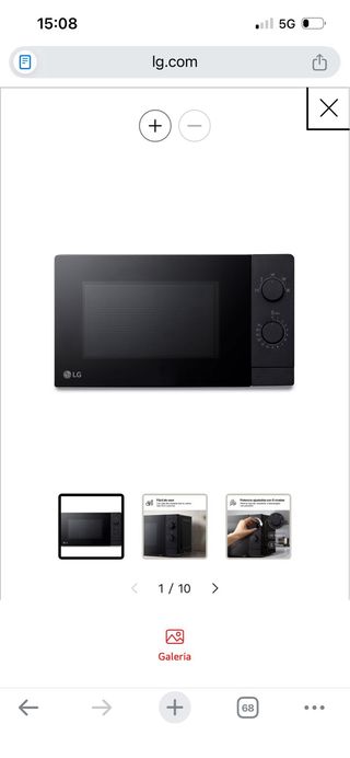 Microondas LG MS2082F Negro Nuevo (caja sin abrir)
