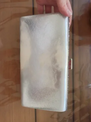 Bolso de fiesta Shein plateado con pedrería