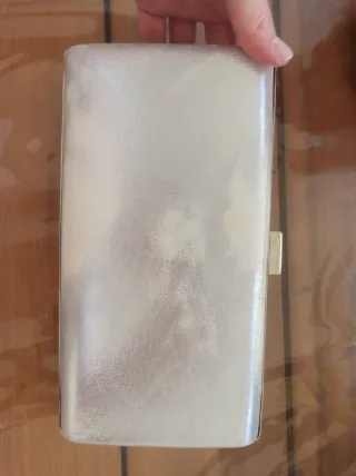 Bolso de fiesta Shein plateado con pedrería