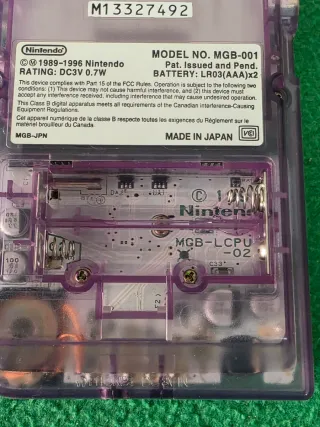 Nintendo Game Boy Pocket Morado Transparente