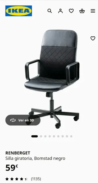 Silla de oficina negra