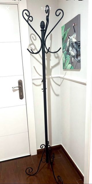 Perchero de forja negro