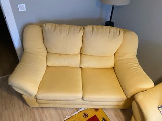 Sofá 3+2 plazas amarillo
