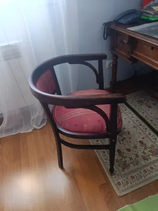 Mesa de despacho antigua madera y REGALO sillón