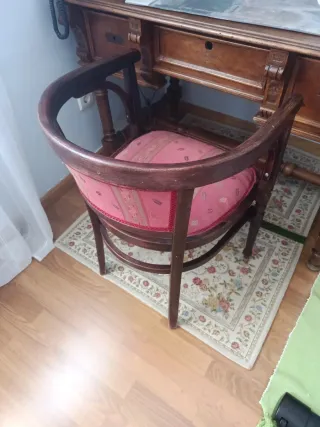 Mesa de despacho antigua madera y REGALO sillón