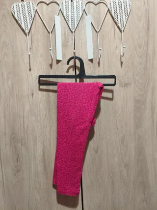 Leggings menina estampado leopardo rosa