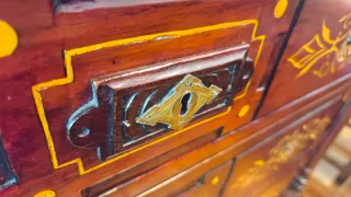 Mueble Antiguo Coleccionista Madera Mármol