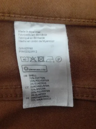 Pantalón elástico marrón