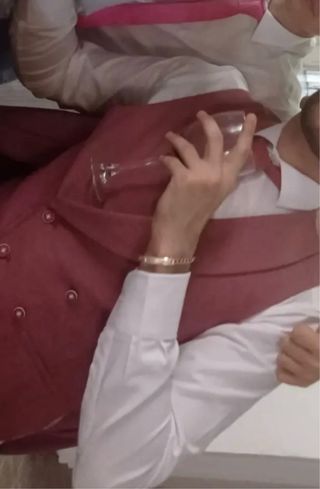 Traje sastre salmon nuevo