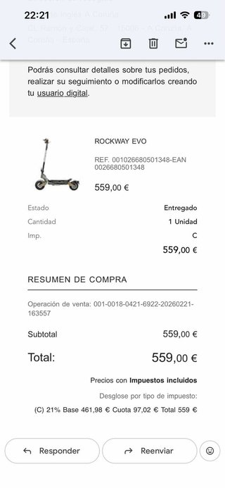 Patinete Eléctrico SmartGyro Rockway telefono