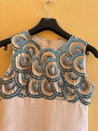 Vestido Vintage Años 60 Joya Pedrería