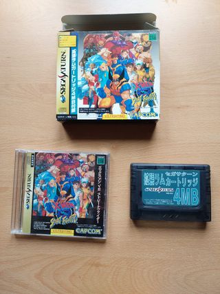 X-Men vs. Street Fighter Sega Saturn JP + 4MB RAM