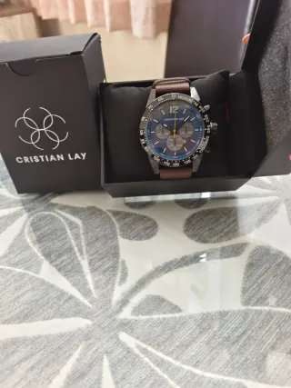 Reloj Cristian Lay Hombre Marrón y Azul
