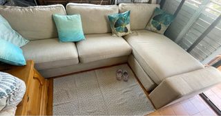 Sofá KIVIK 3 plazas chaiselongue beige
