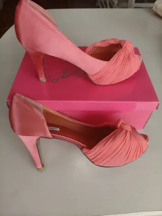 Zapatos Pilar Burgos tacón coral talla 38