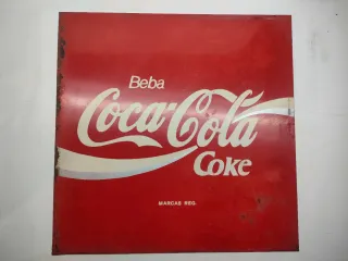 Cartel Coca-Cola Metal Años 70/80