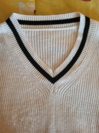 Jersey de pico blanco talla L