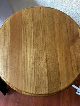 Mesa alta madera maciza y metal